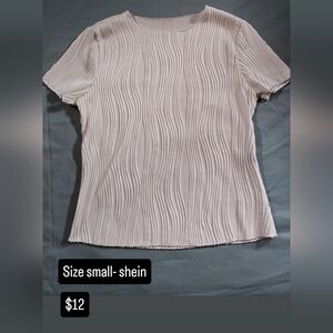 Shein Cream Textured Women's Top